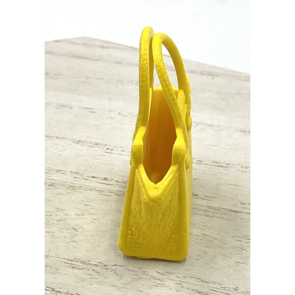 Barbie Doll Fashionista Accessory Yellow Handbag Diorama Mattel - Picture 5 of 8